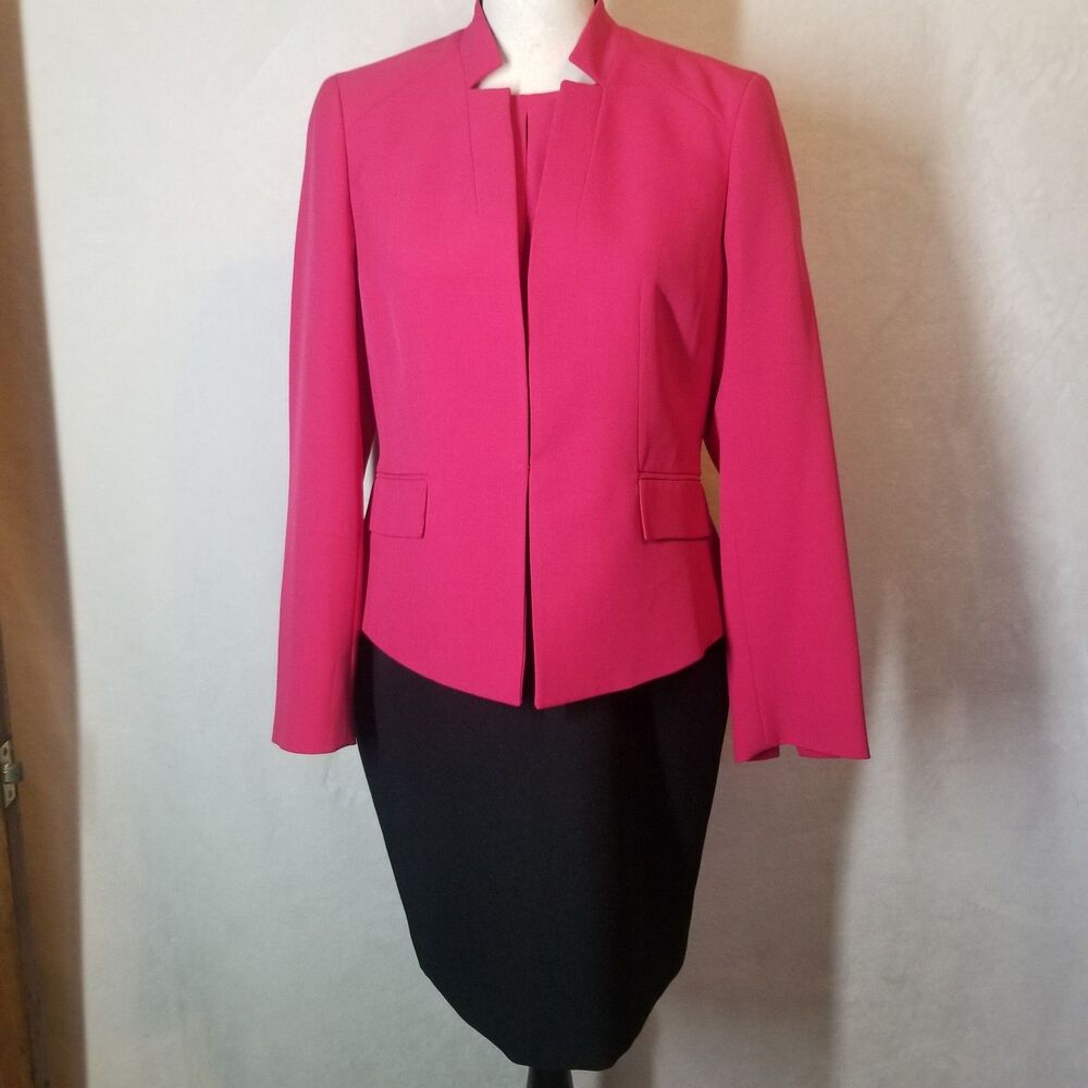 Kasper Hot Pink Open-Front Women's Blazer